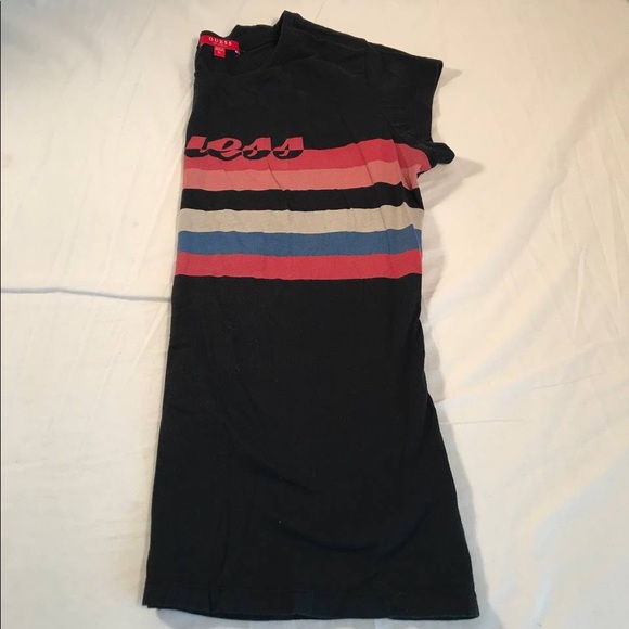 Kidsβ Guess Spell Out Logo Graphic Striped SS T-Shirt Size XL - Picture 5 of 5